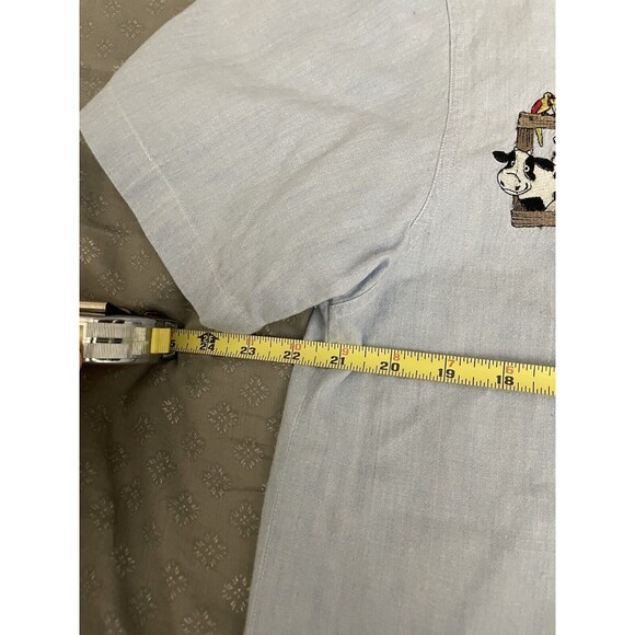 VTG Lets Quizz Again New York Womens Shirt L Short Sleeve Embroidered Animals - Picture 9 of 12